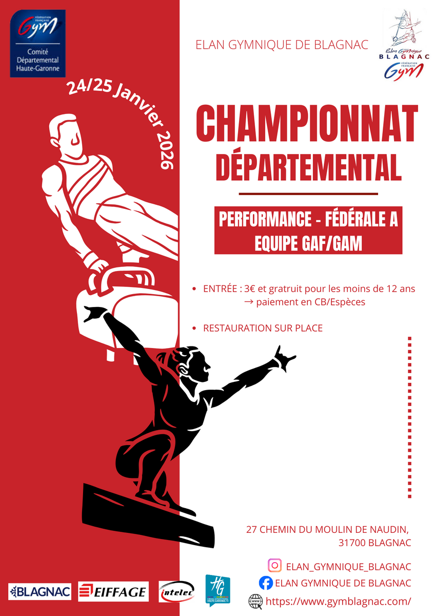 Championnat Départemental : Equipe Performance/Fédéral A GAF-GAM