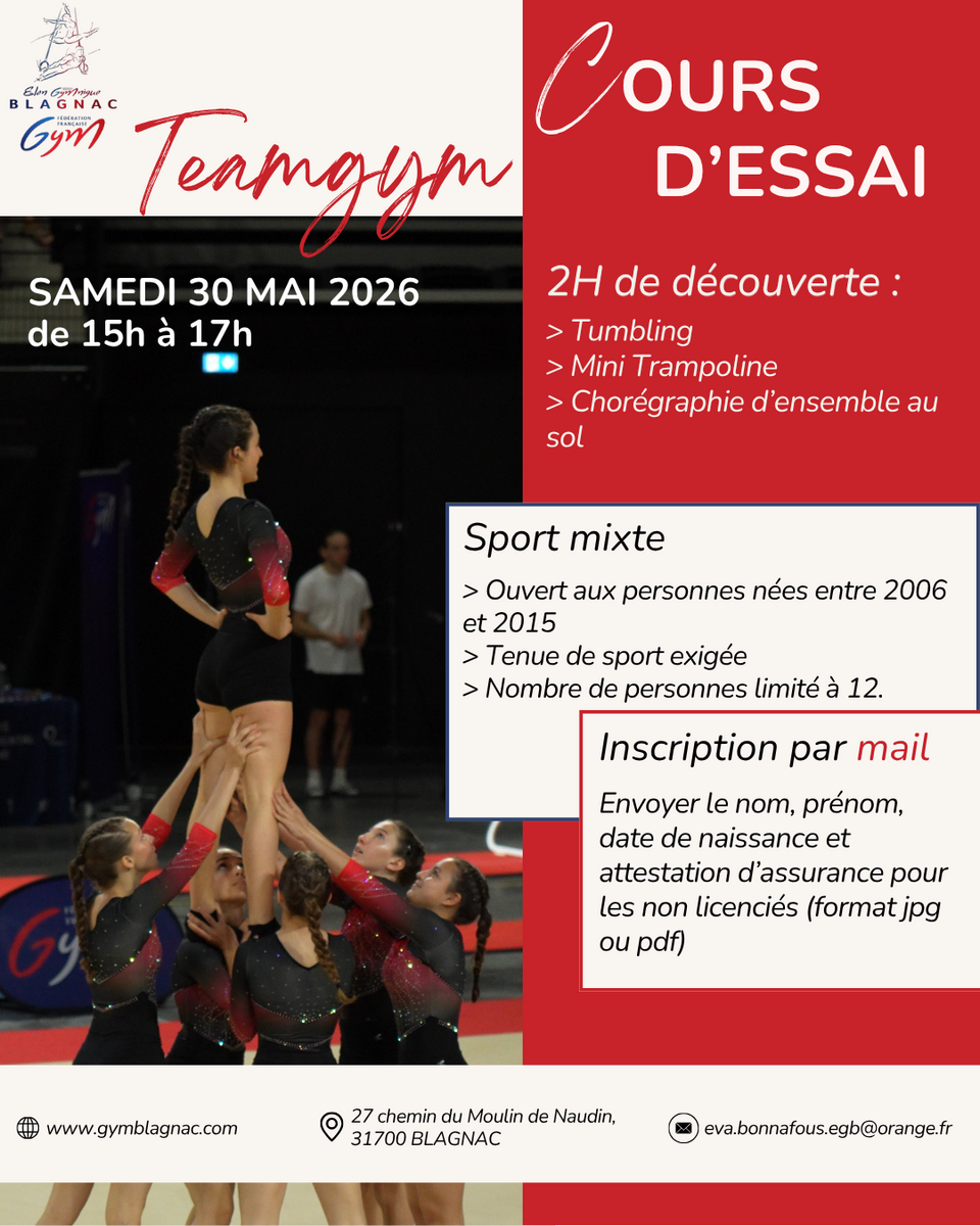 Cours d'essai Teamgym