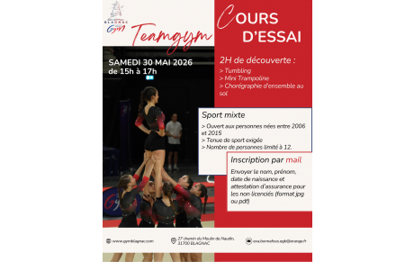 Cours d'essai Teamgym