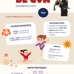 STAGE GAF LOISIRS - Vacances D'Ete